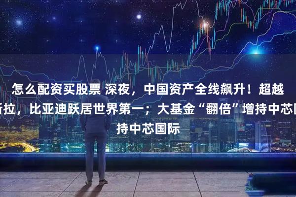 怎么配资买股票 深夜，中国资产全线飙升！超越特斯拉，比亚迪跃居世界第一；大基金“翻倍”增持中芯国际